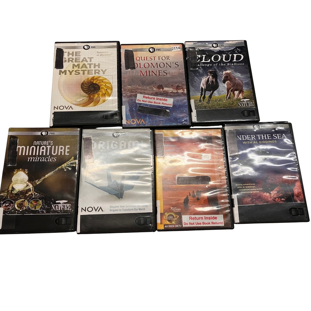 PBS Documentary DVD Lot 7 NOVA Nature Globe Science Nature Travel History